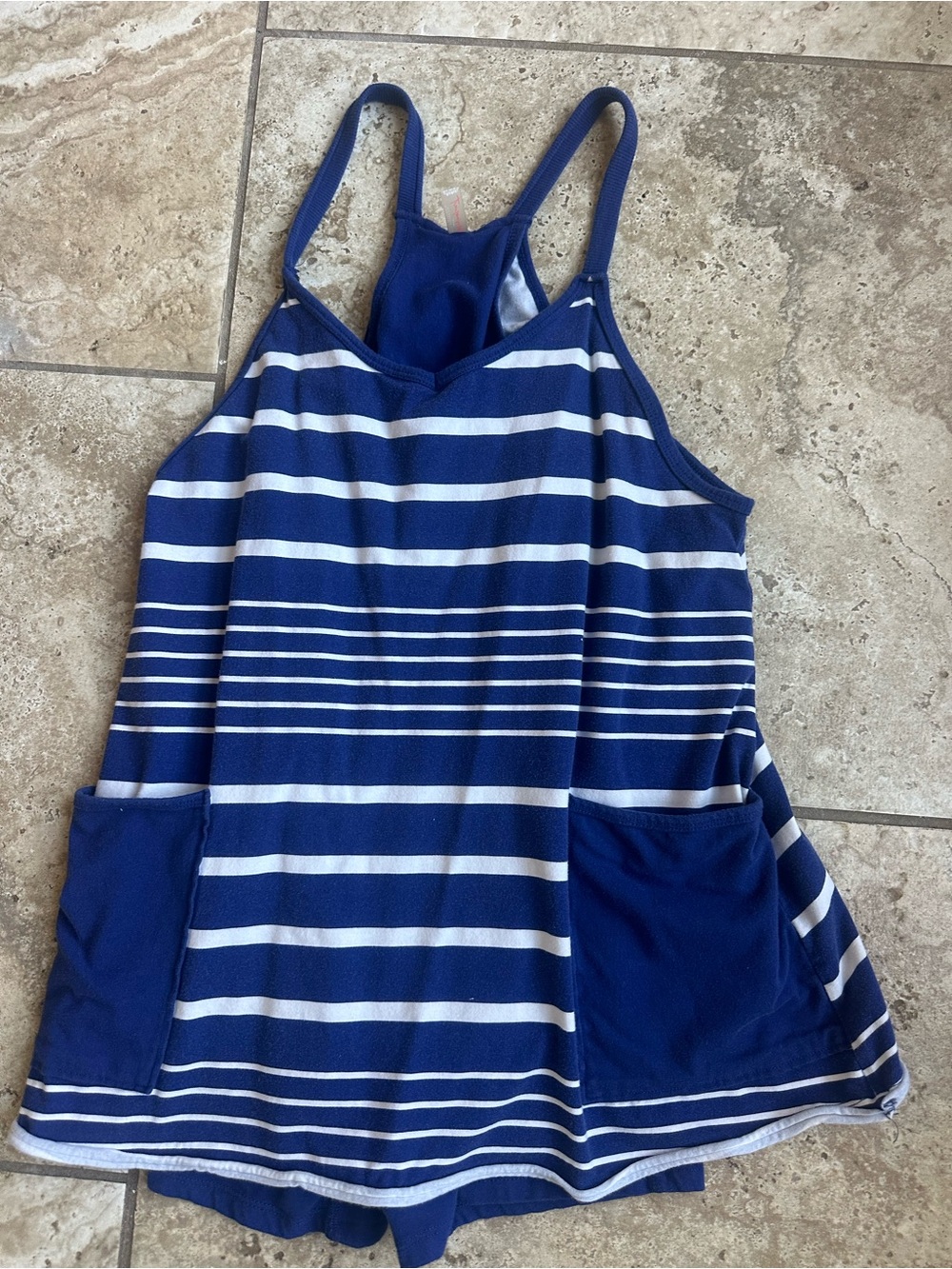 Free people Blue & White Striped with Pockets